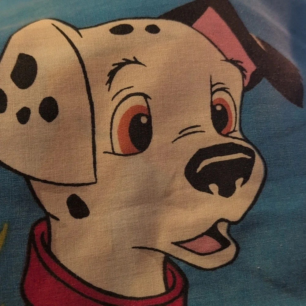90s vintage Disney 101 Dalmatians‎ Animated Pillowcase